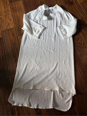 NWT CRAFT  White Ribbed Tunic Top Size XL